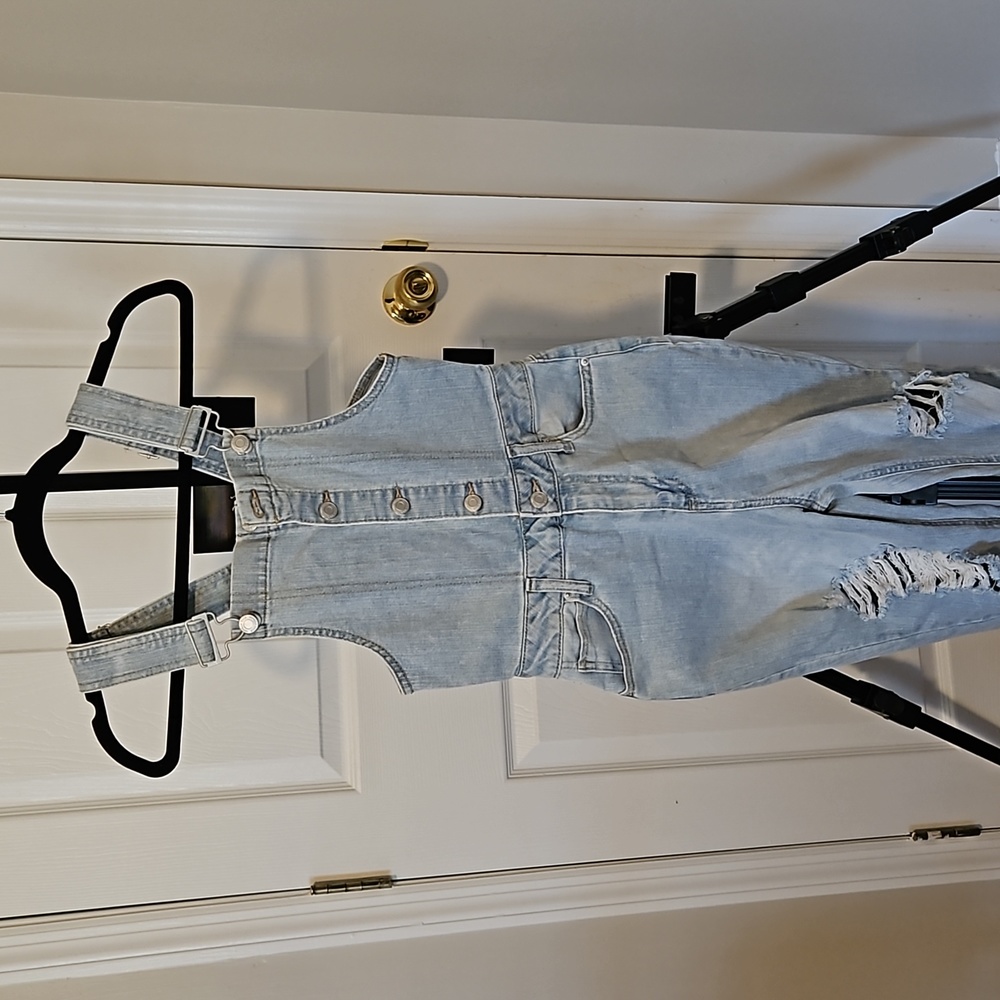 Rue21 Ripped Denim Overalls